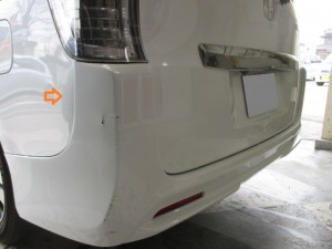 ホンダステップワゴン リヤ周り板金( 鈑金)塗装修理