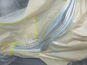 トヨタBELTA 左側面の損傷修理