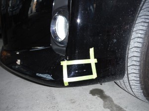 トヨタ エスティマ フロントバンパー簡易修理・当日納車