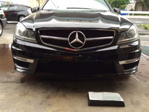 AMG C63 バンパー交換