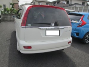 ストリーム 追突事故 板金塗装修理
