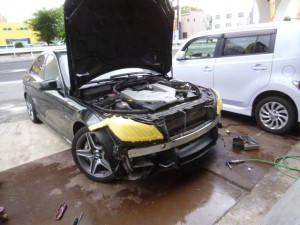 AMG C63 バンパー交換