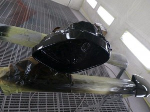 ジャガーXF ミラー修理塗装