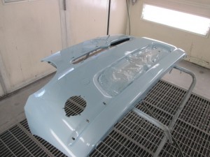 ダイハツミラココア 凹みの 板金塗装修理