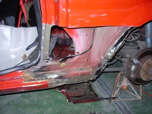 トヨタ トレノ(AE86) 側面修理
