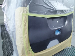 埼玉県桶川市 パレットSW リヤゲート(バックドア)板金・塗装・修理