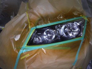 埼玉県春日部市 ホンダ インスパイア ヘッドランプレンズ修理