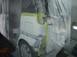 埼玉県桶川市 スペイシア 左リヤフェンダー 板金・塗装・修理