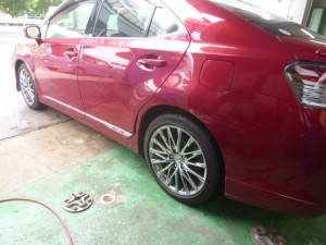 レクサスHS ドア バンパー 板金修理