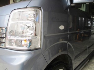 さいたま市:スズキエブリイ フェンダーの小さな凹み修理