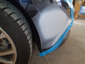 ボルボV70 クロスカントリー バンパー修理塗装/桶川市