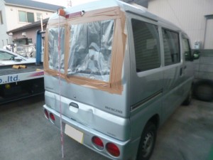 三菱ミニキャブ 追突事故修理