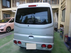 三菱ミニキャブ 追突事故修理