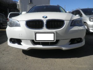 BMW E60/E61 フロントスポイラー取付