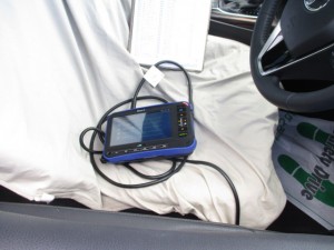 カムリ前回り損傷、レーダー交換及びエイミング作業