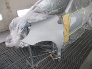 ホンダフィット 左前の損傷