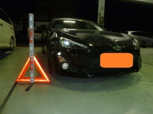 トヨタ86右フロント廻り事故