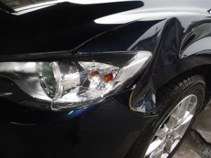マツダ アテンザ 左前部修理